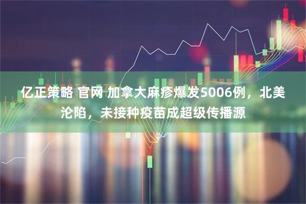 亿正策略 官网 加拿大麻疹爆发5006例，北美沦陷，未接种疫苗成超级传播源